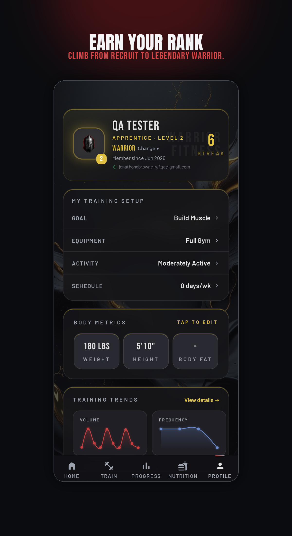 Rank screen